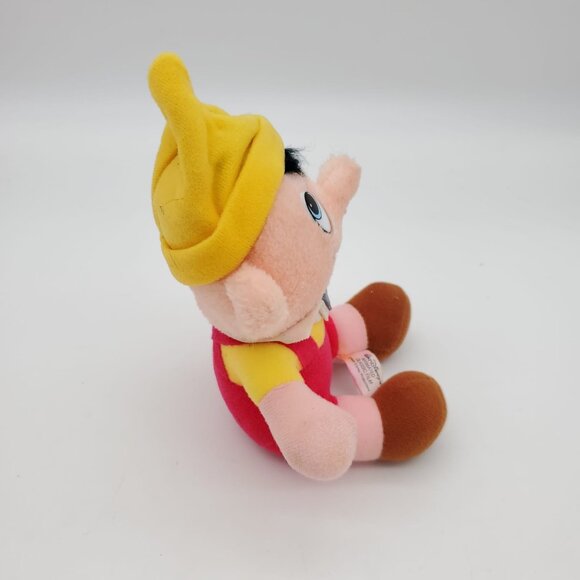 Pinocchio Plush Doll With Yellow Hat &‎ Red Overalls - 8" Tall Disney Stuffed - Picture 6 of 6